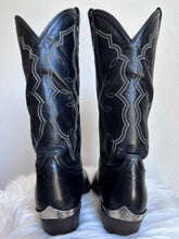 Load image into Gallery viewer, VINTAGE TONY LAMA GOLD LABEL SILVER TIP COWBOY BOOTS