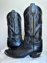 Load image into Gallery viewer, VINTAGE TONY LAMA GOLD LABEL SILVER TIP COWBOY BOOTS