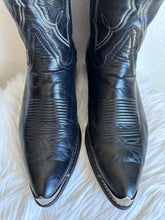 Load image into Gallery viewer, VINTAGE TONY LAMA GOLD LABEL SILVER TIP COWBOY BOOTS