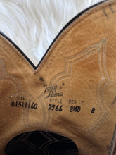 Load image into Gallery viewer, VINTAGE TONY LAMA GOLD LABEL SILVER TIP COWBOY BOOTS