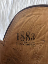 Load image into Gallery viewer, VINTAGE 1883 LUCCHESE CAIMAN INLAY COWBOY BOOTS