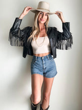 Load image into Gallery viewer, DAKOTA FRINGE LEATHER JACKET