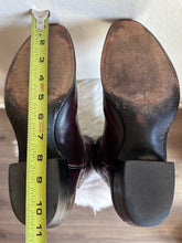 Load image into Gallery viewer, VINTAGE 'LUCCHESE' BLACK CHERRY COWBOY BOOTS