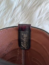 Load image into Gallery viewer, VINTAGE 'LUCCHESE' BLACK CHERRY COWBOY BOOTS