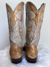 Load image into Gallery viewer, VINTAGE 'DAN POST' EXOTIC SKIN COWBOY BOOTS