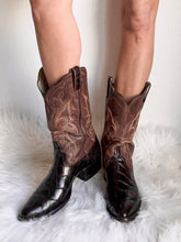 Load image into Gallery viewer, VINTAGE GENUINE EXOTIC LEATHER COWBOY BOOTS