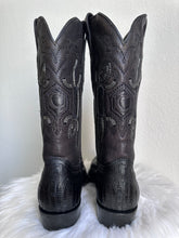 Load image into Gallery viewer, CUADRA BLACK TEJU LIZARD COWBOY BOOTS