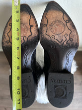 Load image into Gallery viewer, CUADRA BLACK TEJU LIZARD COWBOY BOOTS