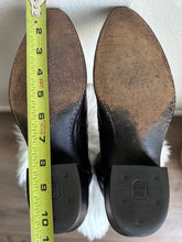 Load image into Gallery viewer, VINTAGE DAN POST BLACK CHERRY TEJU COWBOY BOOTS